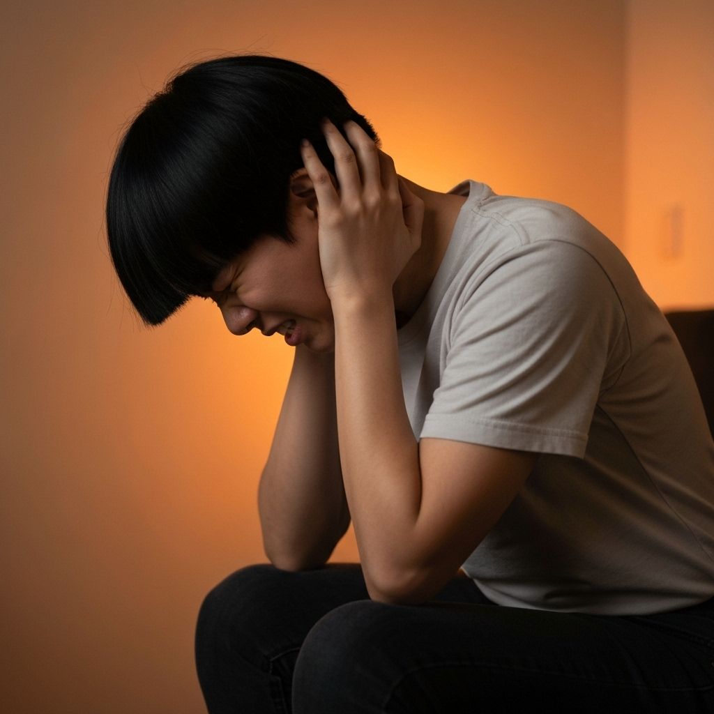 Person experiencing neck pain in Overland Park, KS